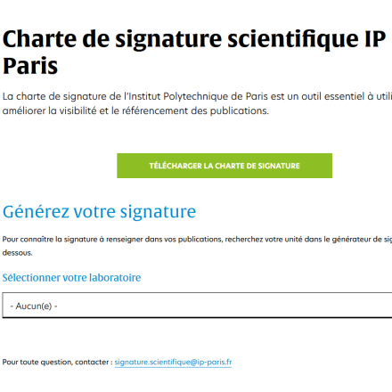 Générateur de signature des publications